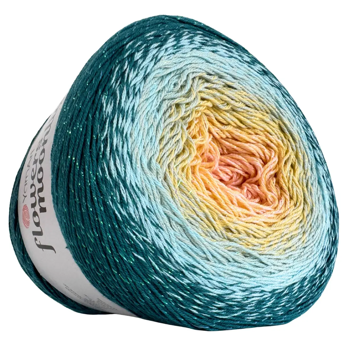 YarnArt Flowers Moonlight Gradient Cotton Acrylic Yarn with Metallic Lurex 250g | Shiny Multicolor for Crochet & Knitting - view 2