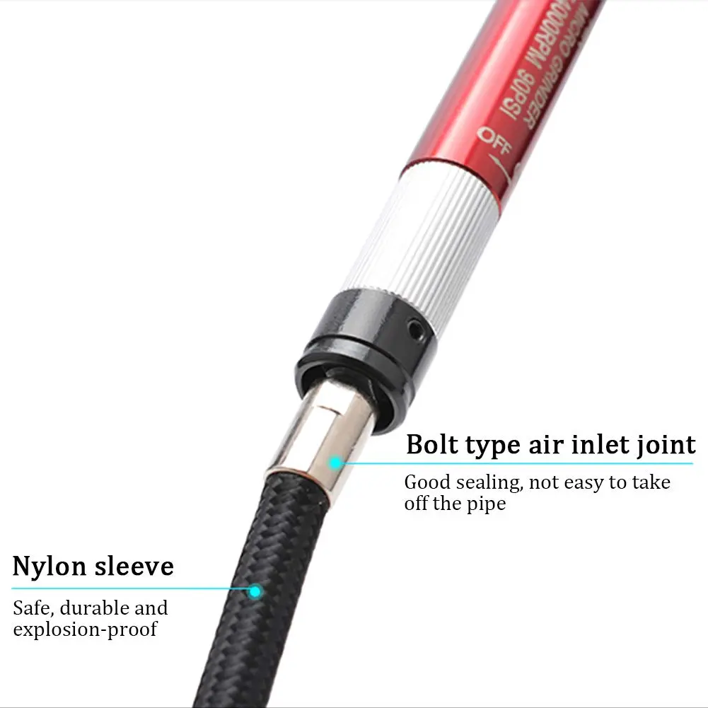 CALIDAKA Micro Air Die Grinder 3mm | High Speed, Light & Durable for Metal & Wood (65000 RPM) - view 7