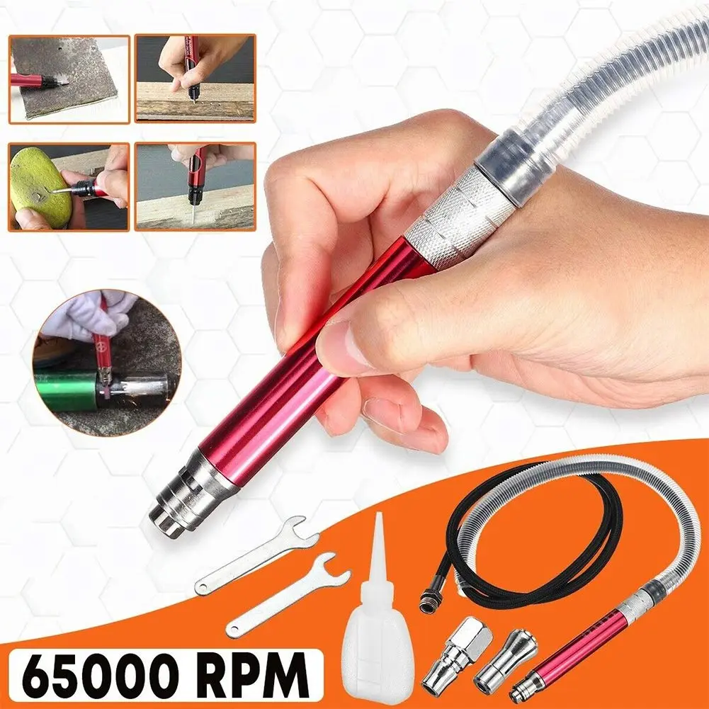 CALIDAKA Micro Air Die Grinder 3mm | High Speed, Light & Durable for Metal & Wood (65000 RPM) - view 3