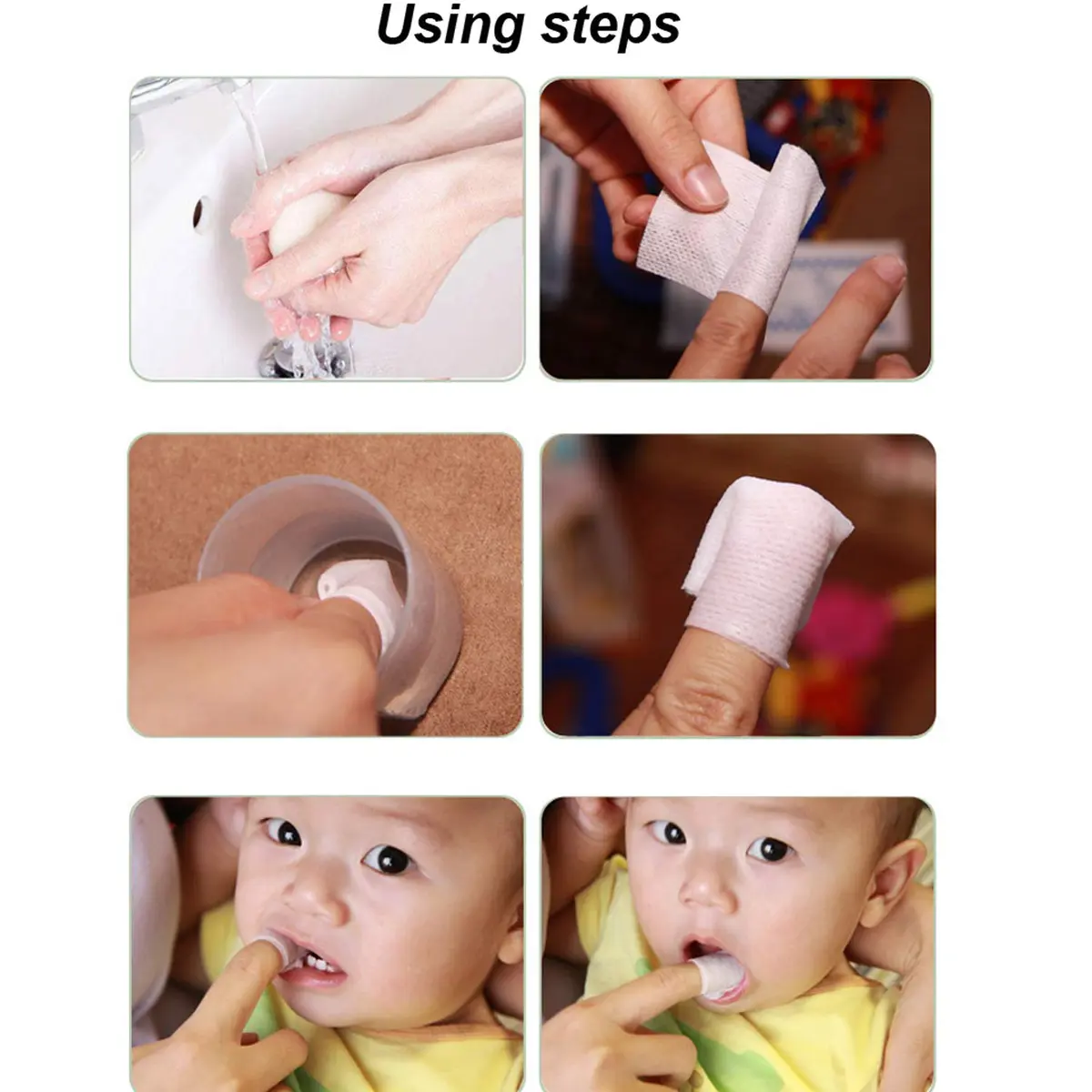 Serlife Baby Toothbrush Soft Gauze Infant Finger Clean Oral Toothbrush | Gentle, Hygienic Baby Mouth Care - view 6