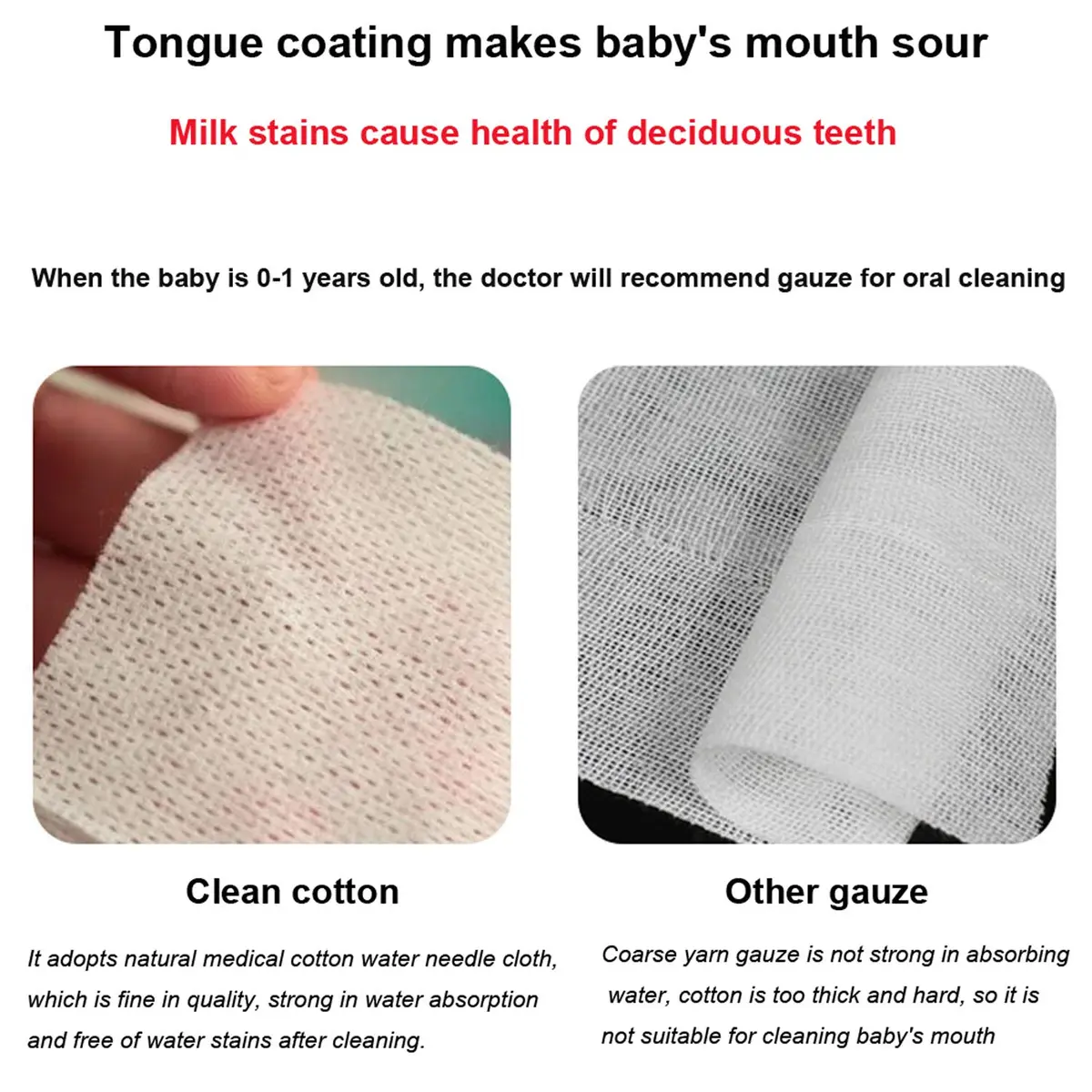 Serlife Baby Toothbrush Soft Gauze Infant Finger Clean Oral Toothbrush | Gentle, Hygienic Baby Mouth Care - view 4
