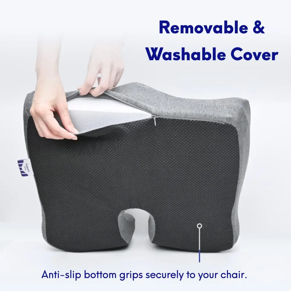 C CUSHION LAB Patented Pressure Relief Seat Cushion for Long Sitting Hours | 43.2 cm (17 in) x 40.6 cm (16 in) - view 7