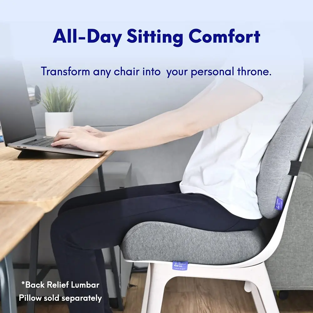 C CUSHION LAB Patented Pressure Relief Seat Cushion for Long Sitting Hours | 43.2 cm (17 in) x 40.6 cm (16 in) - view 2