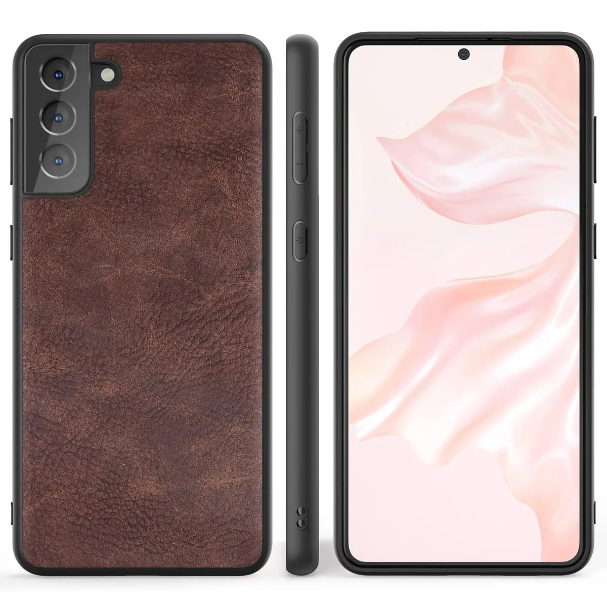 SALAWAT Galaxy S21 Case, Slim PU Leather Vintage Shockproof Phone Cover 6.2inch | Lightweight Hybrid Protection - view 2