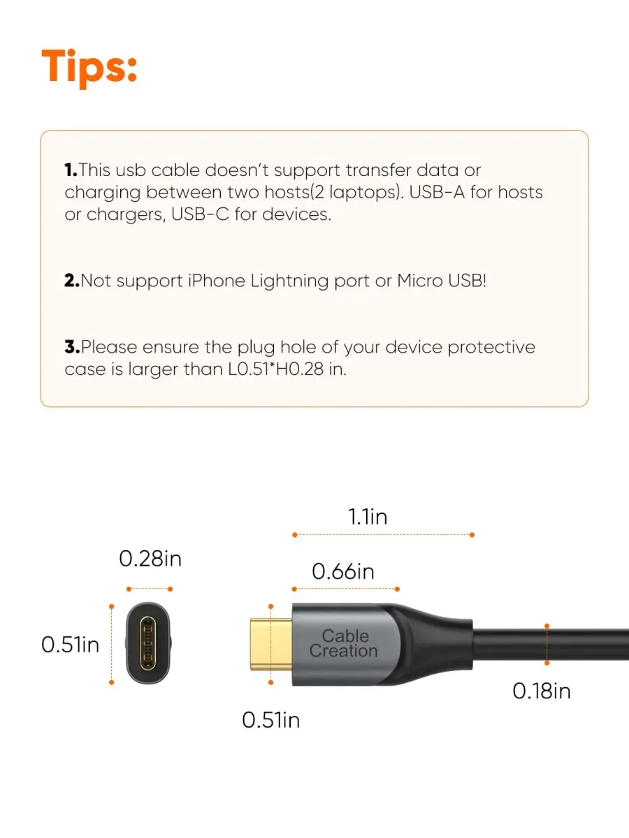 CableCreation USB-A to USB-C Cable 5ft (1.5m) | 10Gbps SuperSpeed Data Transfer & 60W PD Charging - view 2