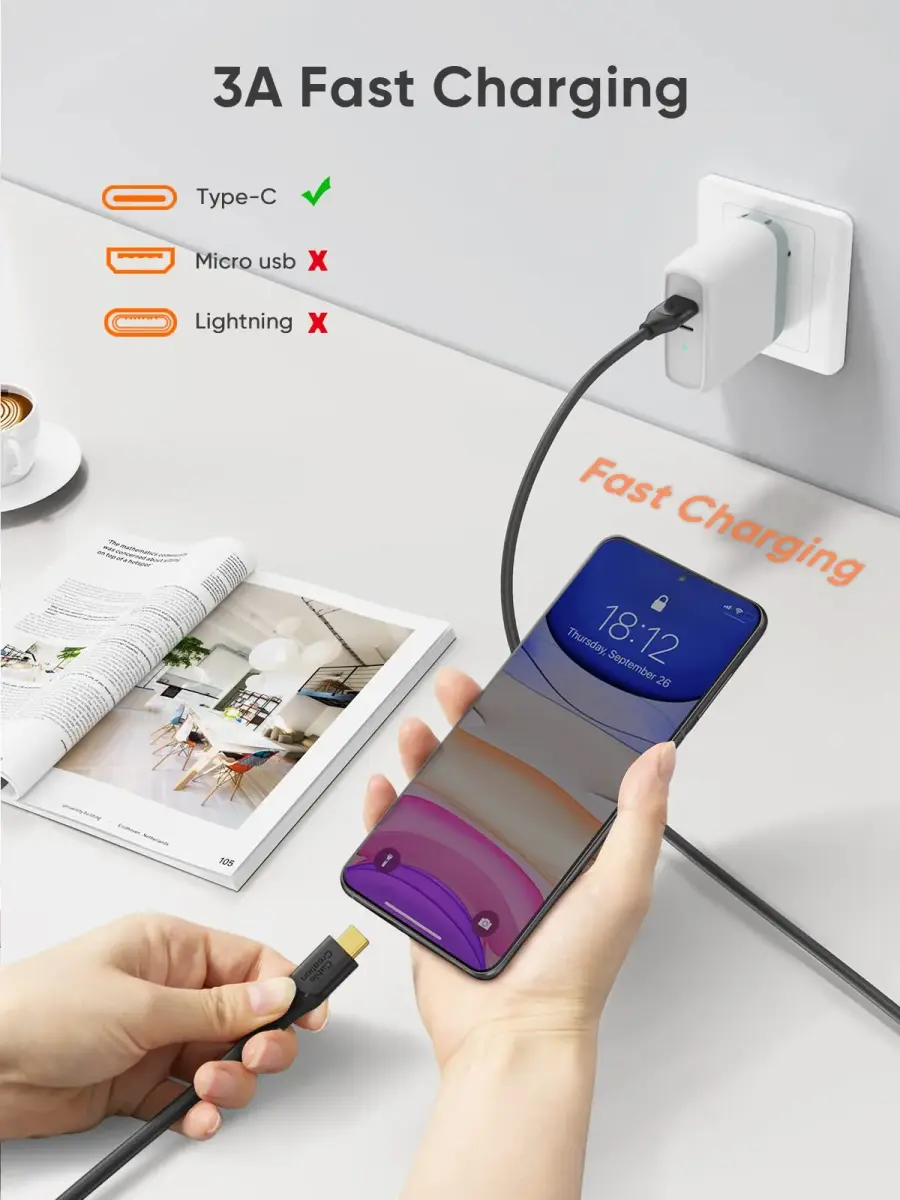 CableCreation USB-A to USB-C Cable 5ft (1.5m) | 10Gbps SuperSpeed Data Transfer & 60W PD Charging - view 4