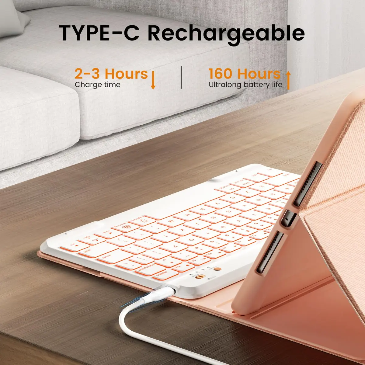 OYEEICE Keyboard Case for iPad Air 5th/4th Pro 11 inch 2020-2022, 7-Color Backlit Detachable Wireless Keyboard Case with Pencil Holder, Stand Folio Cover for iPad Pro 11" 1st-4th Gen & Air 4th/5th Gen - view 5