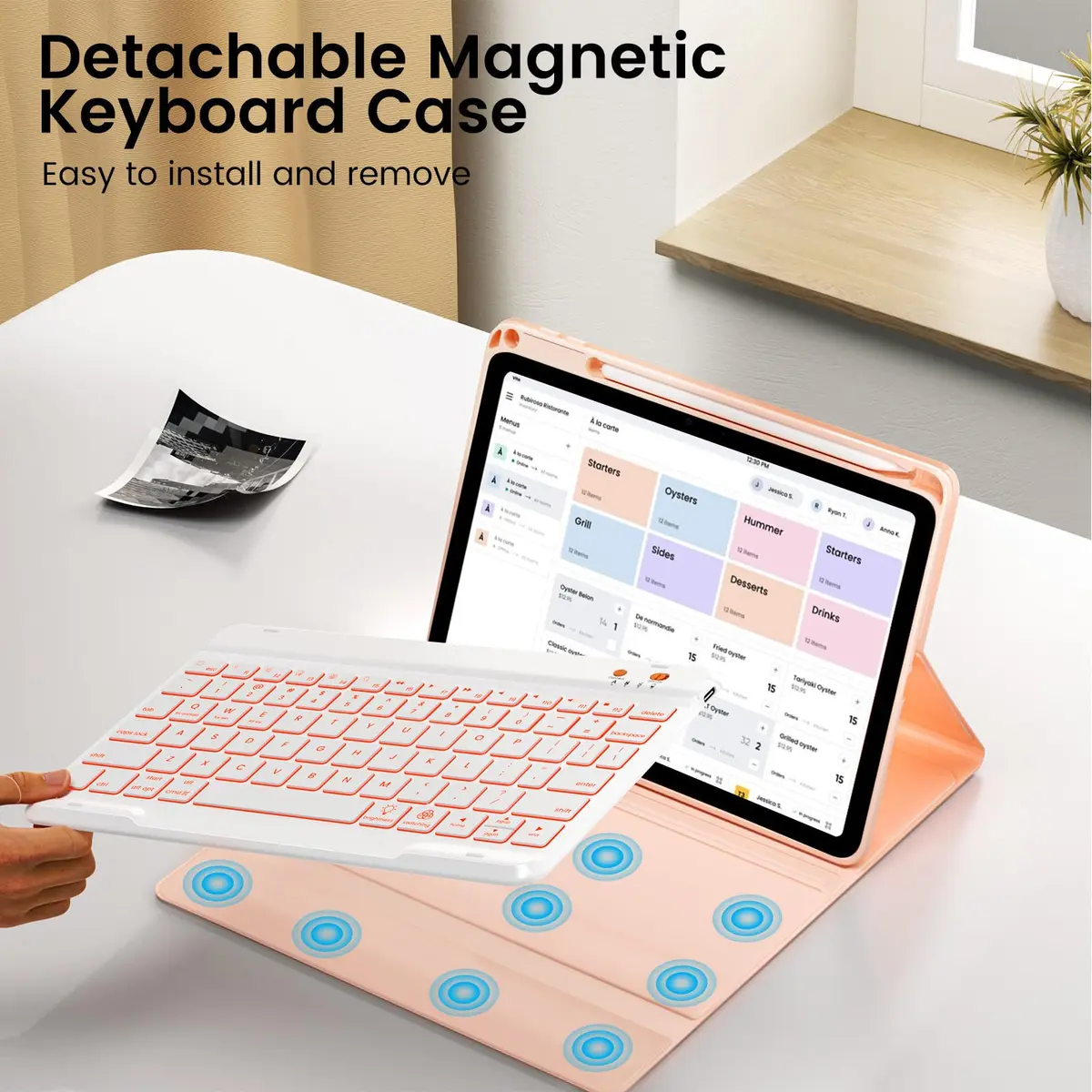OYEEICE Keyboard Case for iPad Air 5th/4th Pro 11 inch 2020-2022, 7-Color Backlit Detachable Wireless Keyboard Case with Pencil Holder, Stand Folio Cover for iPad Pro 11" 1st-4th Gen & Air 4th/5th Gen - view 7