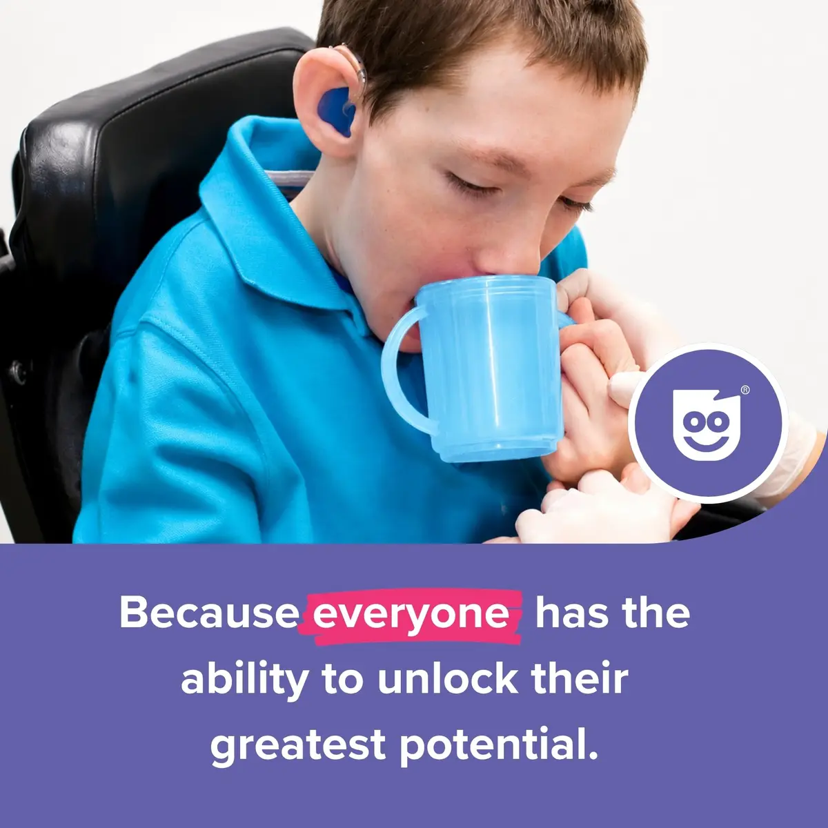 TalkTools Recessed Lid Cup with Handles, 177ml (6 fl oz) Light Blue | Promotes Oral Motor Skills & Lip Closure - view 7
