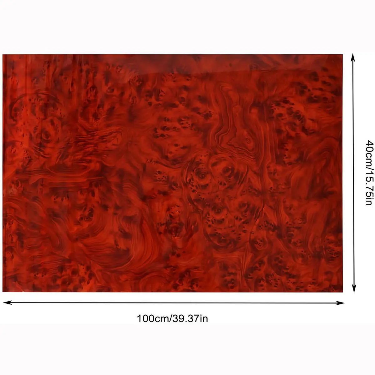 GreceYou High Glossy Wood Grain Vinyl Wrap Sticker 100x40cm | Waterproof Car Interior & Exterior Wrap - view 9