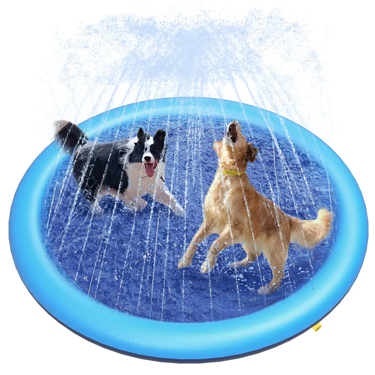 Peteast Dog Pool, Anti-Slip Splash Pad for Dogs, 59 in | Summer Hydration & Fun - main product image