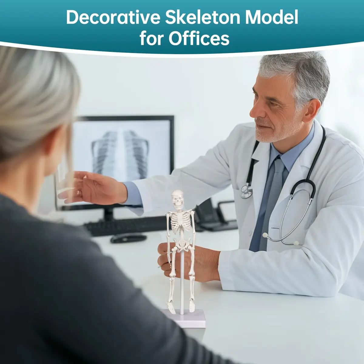 Ultrassist Human Skeleton Model, 7.8" Anatomy Skeleton Figure, Movable Joints, Teaching & Decor - view 5