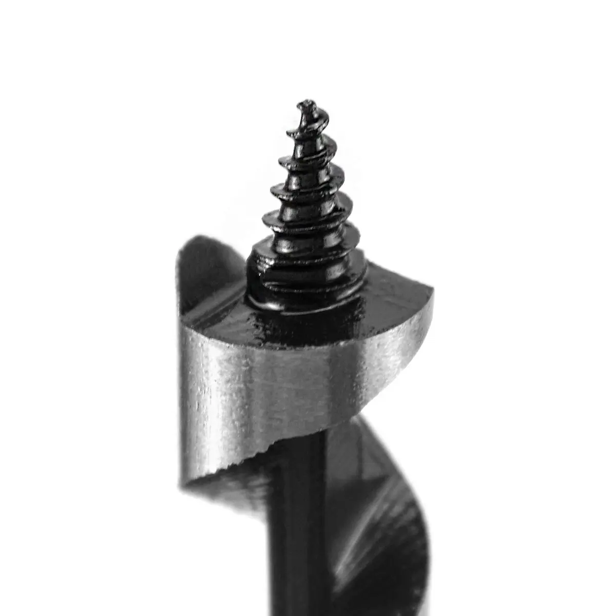 QWORK 12mm x 300mm Wood Auger Drill Bit | 12mm (0.5 inch) Diameter, 300mm (12 inch) Length, Hex Shank - view 2