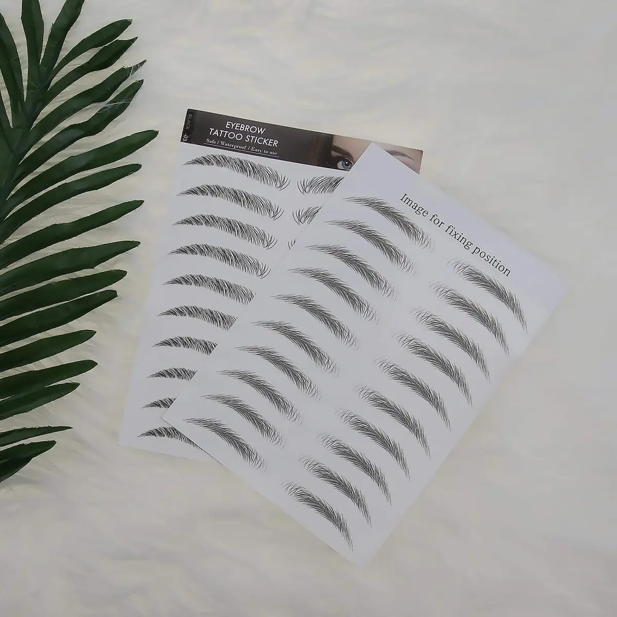 Micro Traders 6D Eyebrow Stickers 100 Pairs (10 Sheets) | Natural Hair-Like Waterproof Eyebrow Tattoos - view 7
