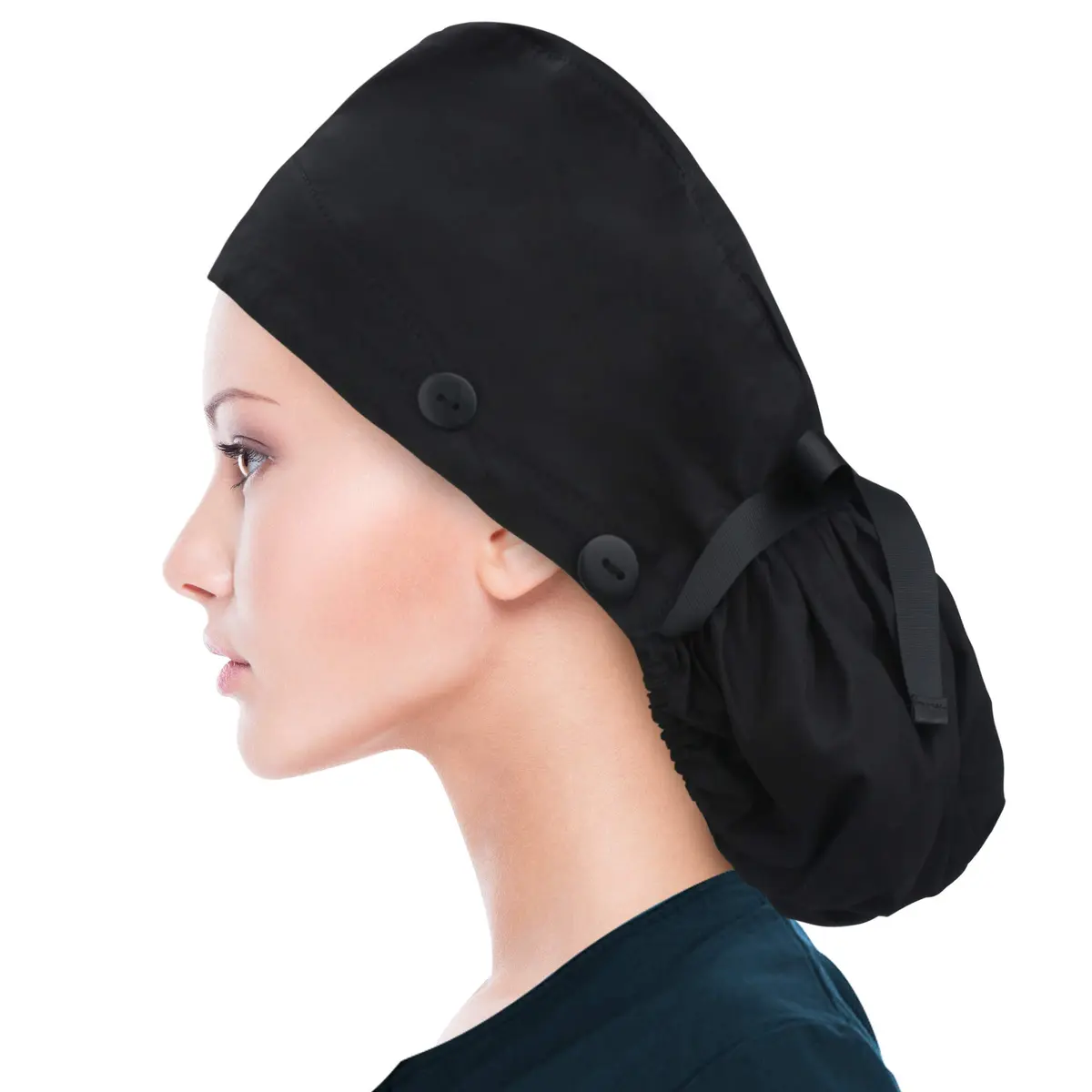 ABAMERICA Scrub Caps for Women Surgical Caps Nurse Hat with Ponytail Holder, Satin-Lined, Breathable Polyester, Adjustable Fit - main product image