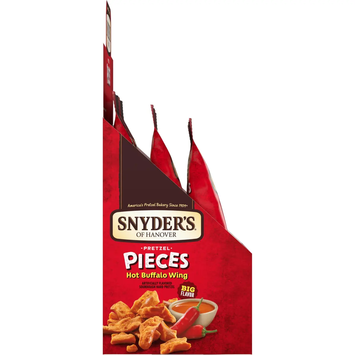 Snyder's of Hanover Hot Buffalo Wing Pretzel Pieces | Crunchy, Spicy Snack, 19.5oz (6 Pack) - view 6