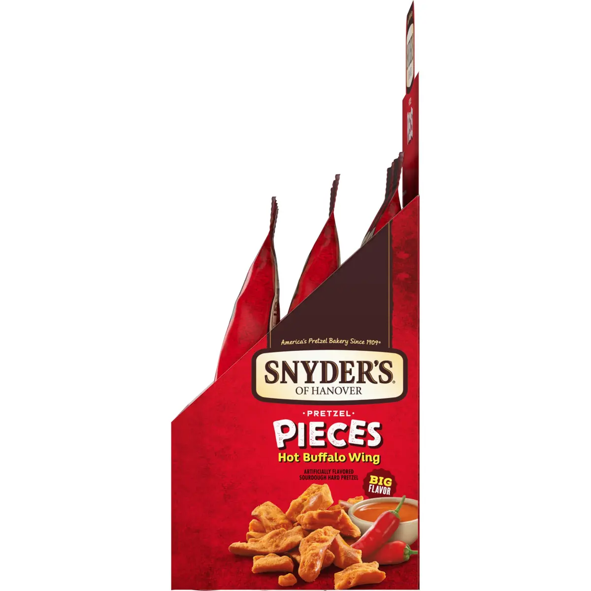 Snyder's of Hanover Hot Buffalo Wing Pretzel Pieces | Crunchy, Spicy Snack, 19.5oz (6 Pack) - view 7