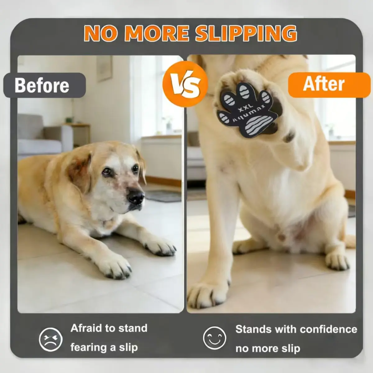 Aqumax Anti-Slip Pads for Dogs | Traction & Stability on Hardwood Floors (XXL-6.5cm x 6cm) - view 6