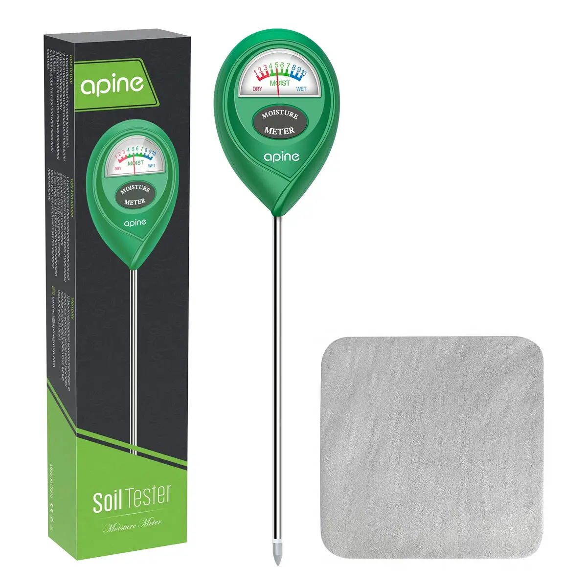apine Soil Moisture Meter for Indoor/Outdoor Plants | Green, 26 cm (10.24 in) Probe - main product image
