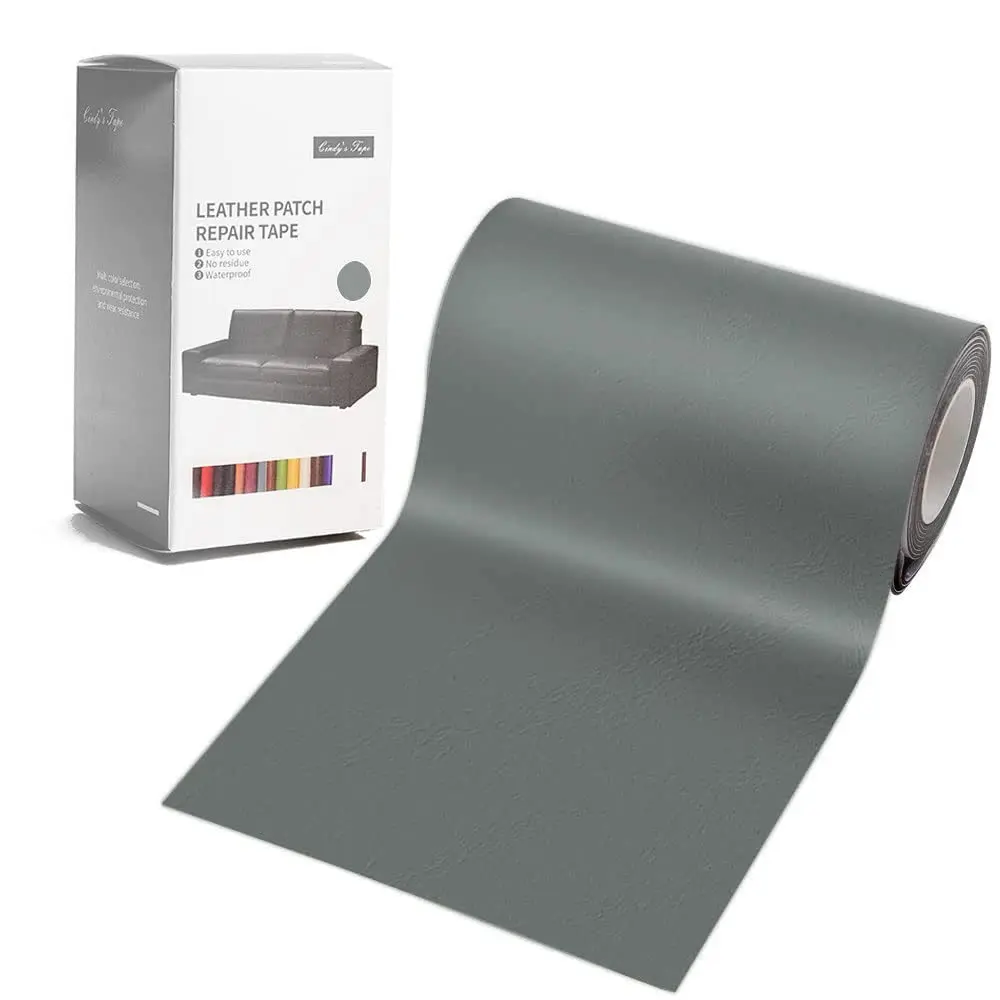 Cindy's Tape Dark Gray Leather Repair Patch Kit 1.22m (4 x 60 inch) | Self-Adhesive for Furniture, Sofas, Car Seats - main product image