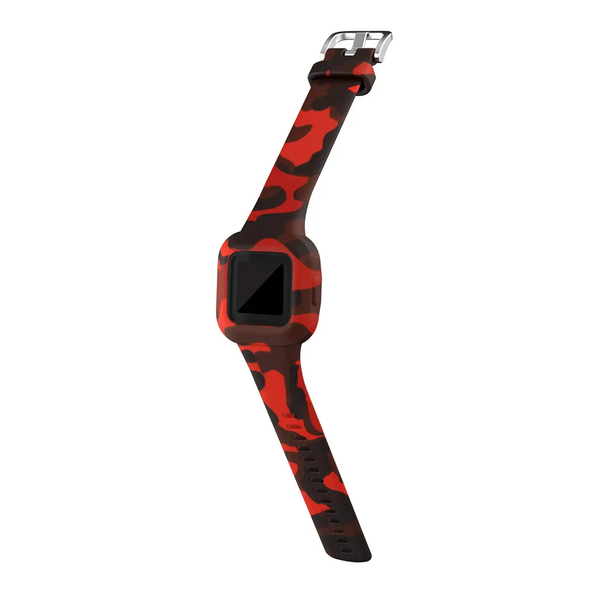 RuenTech Compatible with Garmin Vivofit jr 3 Bands, Replacement Silicone Wristband Camouflage Watch Straps for Vivofit jr. 3 Fitness Tracker (Camo-Red) | Durable, Soft & Adjustable - view 3