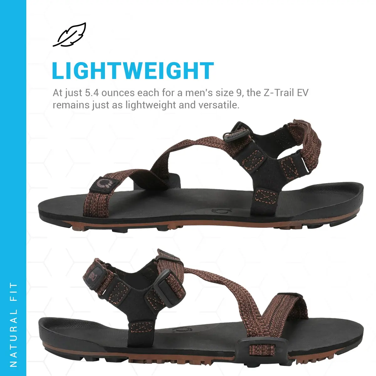 Xero Shoes Men's Z-Trail EV Barefoot Hiking Sandals 10mm (US 11 / EU 44) | Natural Movement & Protection - view 6