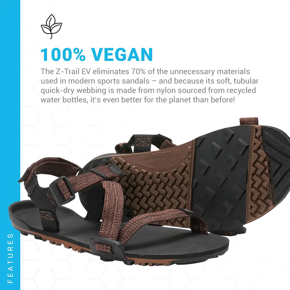 Xero Shoes Men's Z-Trail EV Barefoot Hiking Sandals 10mm (US 11 / EU 44) | Natural Movement & Protection - view 2