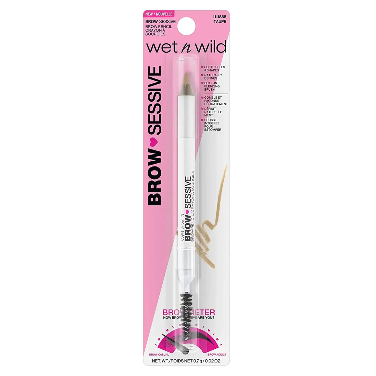 wet n wild Brow-Sessive Brow Pencil Taupe | Ultra-Precise Dual Ended Spoolie Brush for Perfect Blendable Shaping - view 4