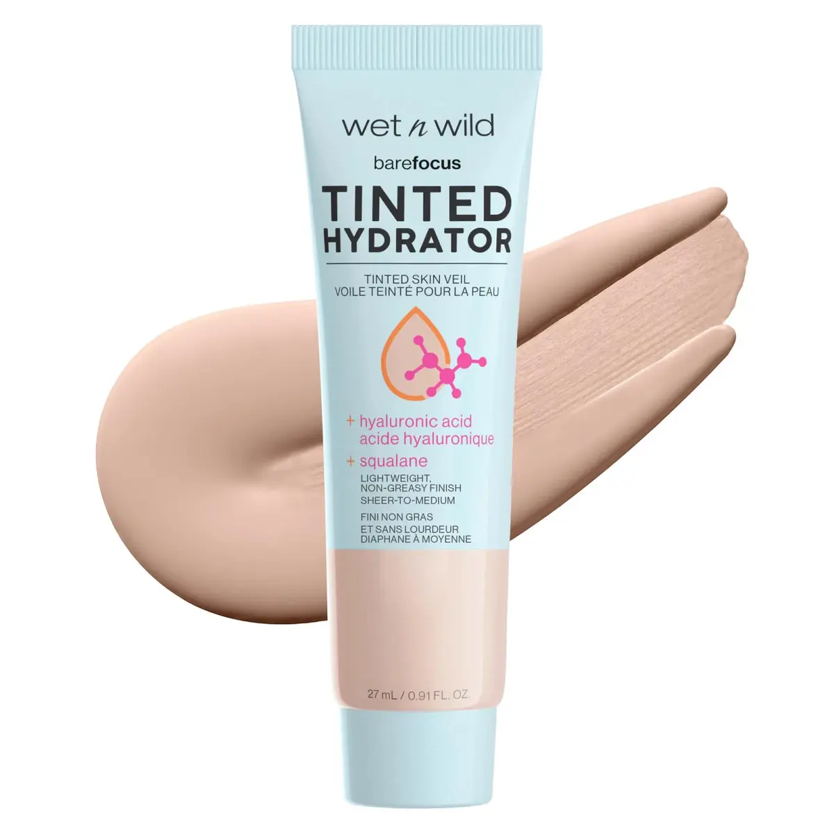 wet n wild Bare Focus Tinted Hydrator Skin Veil - Fair | Lightweight Tinted Moisturizer with Hyaluronic Acid - main product image