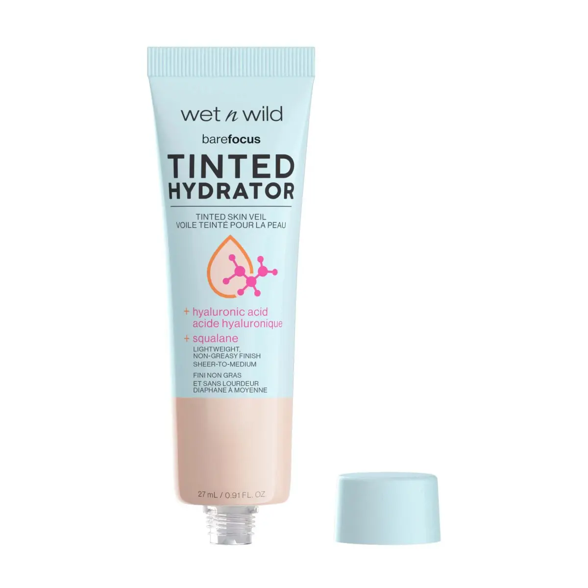 wet n wild Bare Focus Tinted Hydrator Skin Veil - Fair | Lightweight Tinted Moisturizer with Hyaluronic Acid - view 2