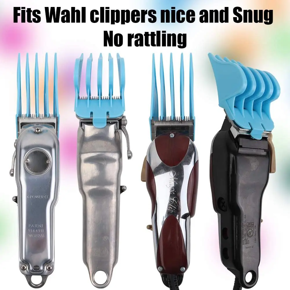 CR8GR8 Blue Hair Clipper Guides, 1.25" 1.5" 2" | Mega No.16 No.12 No.10 for Wahl Clippers - view 9