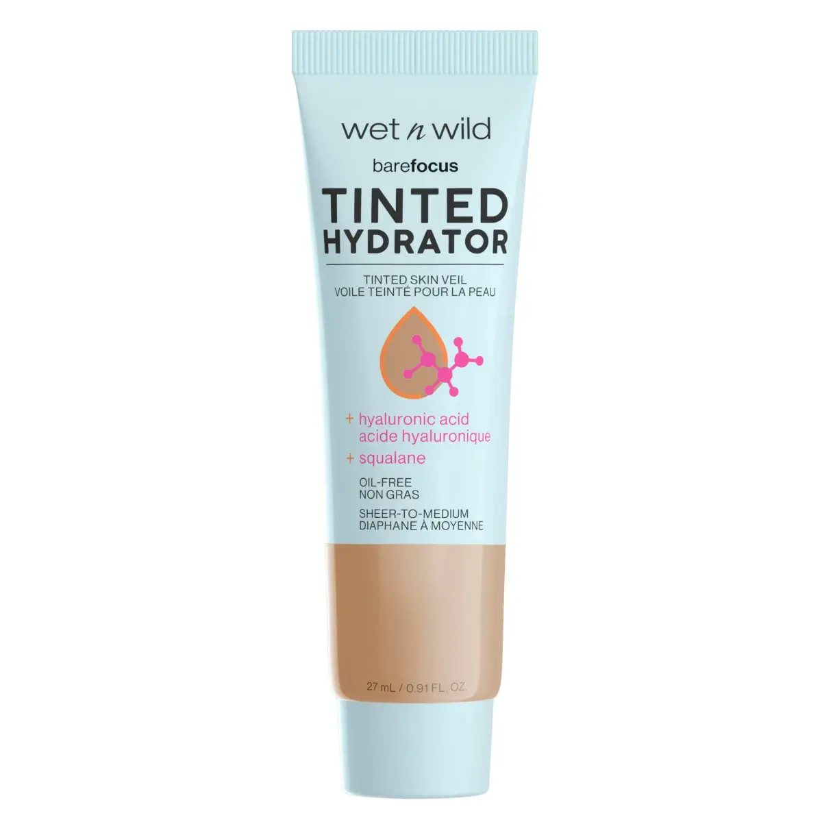 wet n wild Bare Focus Tinted Hydrator Skin Veil - Medium Tan | Lightweight Buildable Coverage 25.8 ml - main product image