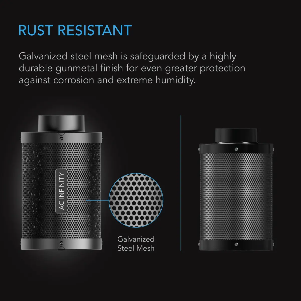 AC Infinity Air Carbon Filter 10" (24" L, 1249 CFM) with Australian RC412 Charcoal | Odor Control for Grow Tents & Hydroponics - view 4