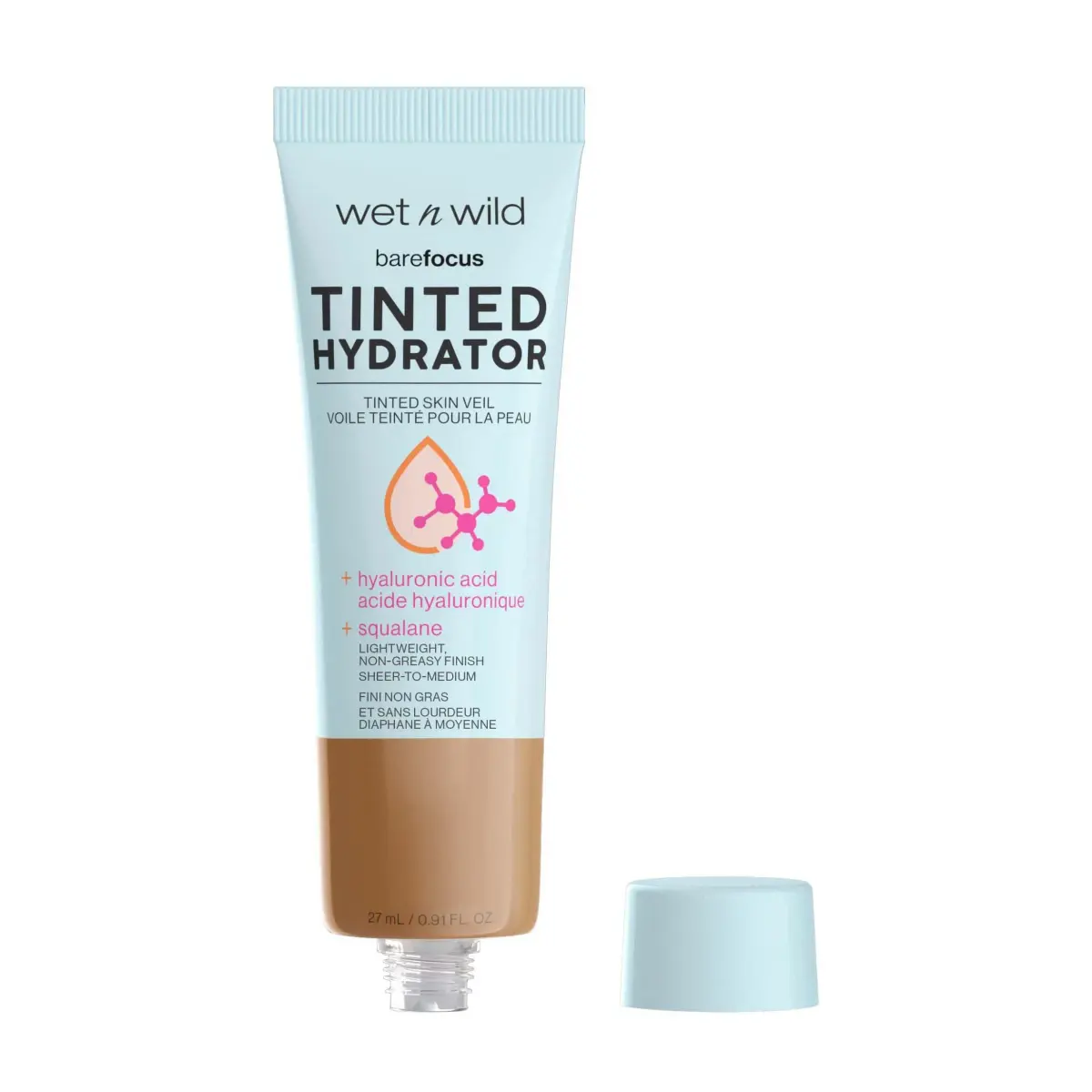 wet n wild Bare Focus Tinted Hydrator Deep 25.8 ml (0.91 fl oz) | Hydrating Tinted Skin Veil with Hyaluronic Acid & Vegan Squalane - view 2