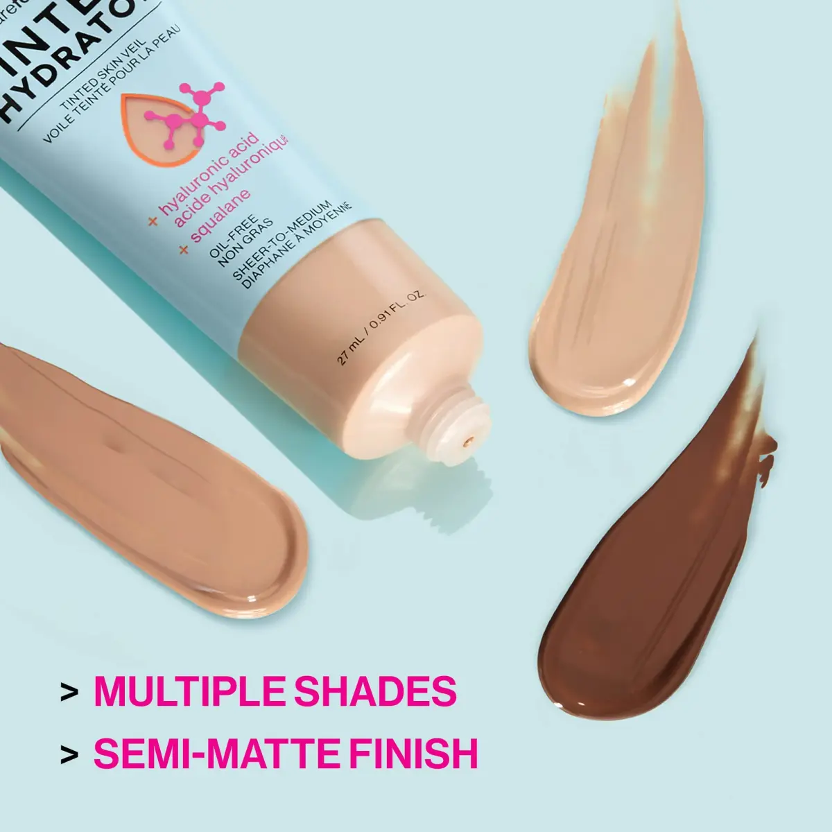 wet n wild Bare Focus Tinted Hydrator Skin Veil - Light Medium | Lightweight Tinted Moisturizer with Hyaluronic Acid & Vegan Squalane - view 4