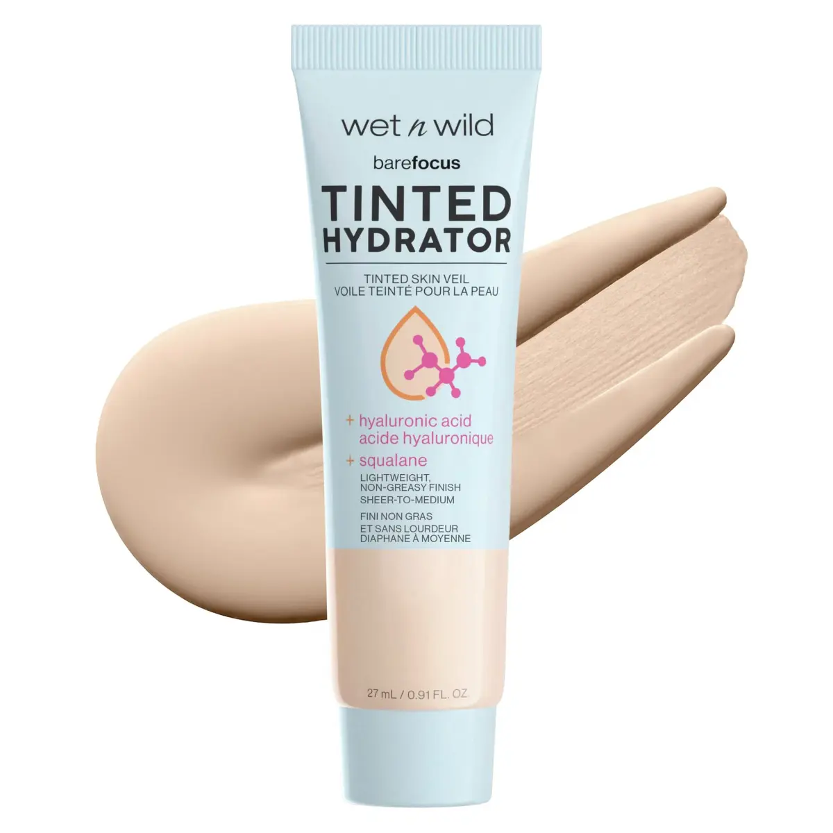 wet n wild Bare Focus Tinted Hydrator Skin Veil - Light Medium | Lightweight Tinted Moisturizer with Hyaluronic Acid & Vegan Squalane - main product image