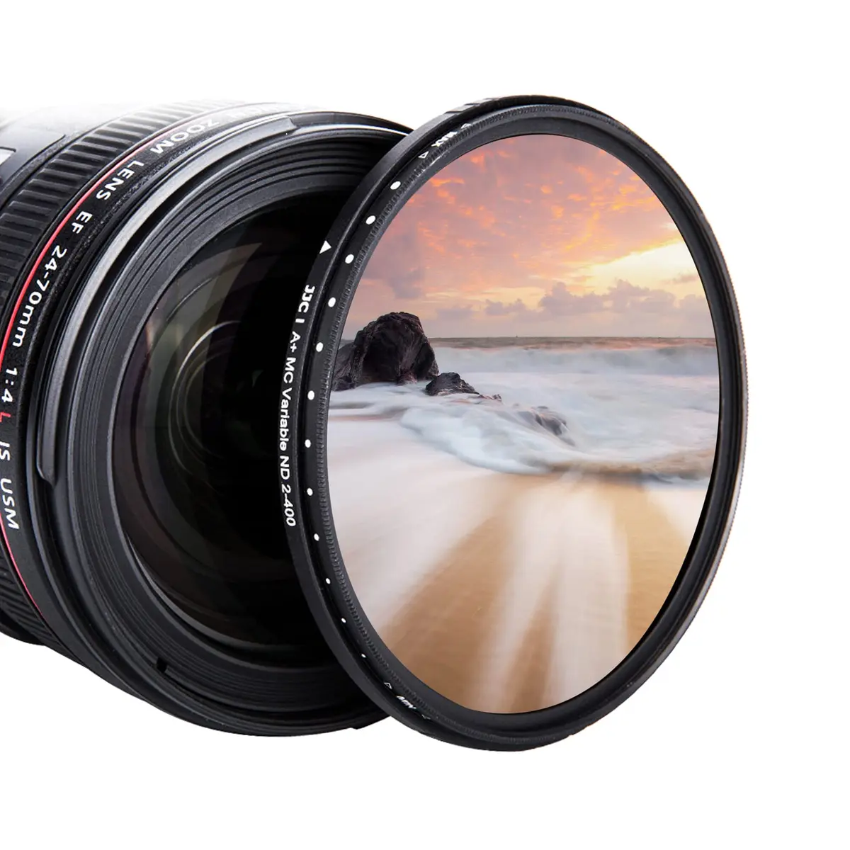 JJC 58mm Variable Neutral Density Filter ND2 to ND400 | Slim Fader ND for Canon & More - main product image