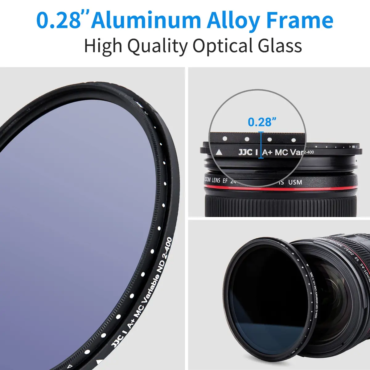 JJC 58mm Variable Neutral Density Filter ND2 to ND400 | Slim Fader ND for Canon & More - view 6