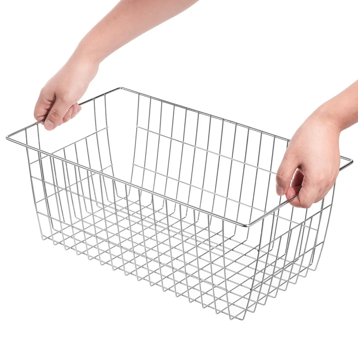 Slideep Farmhouse Wire Baskets 15.7"L x 9.5"W x 6.3"H | Rustic Kitchen & Pantry Organizer - view 8