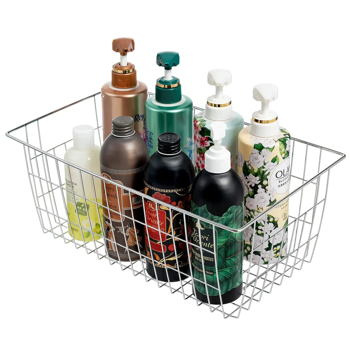 Slideep Farmhouse Wire Baskets 15.7"L x 9.5"W x 6.3"H | Rustic Kitchen & Pantry Organizer - view 4