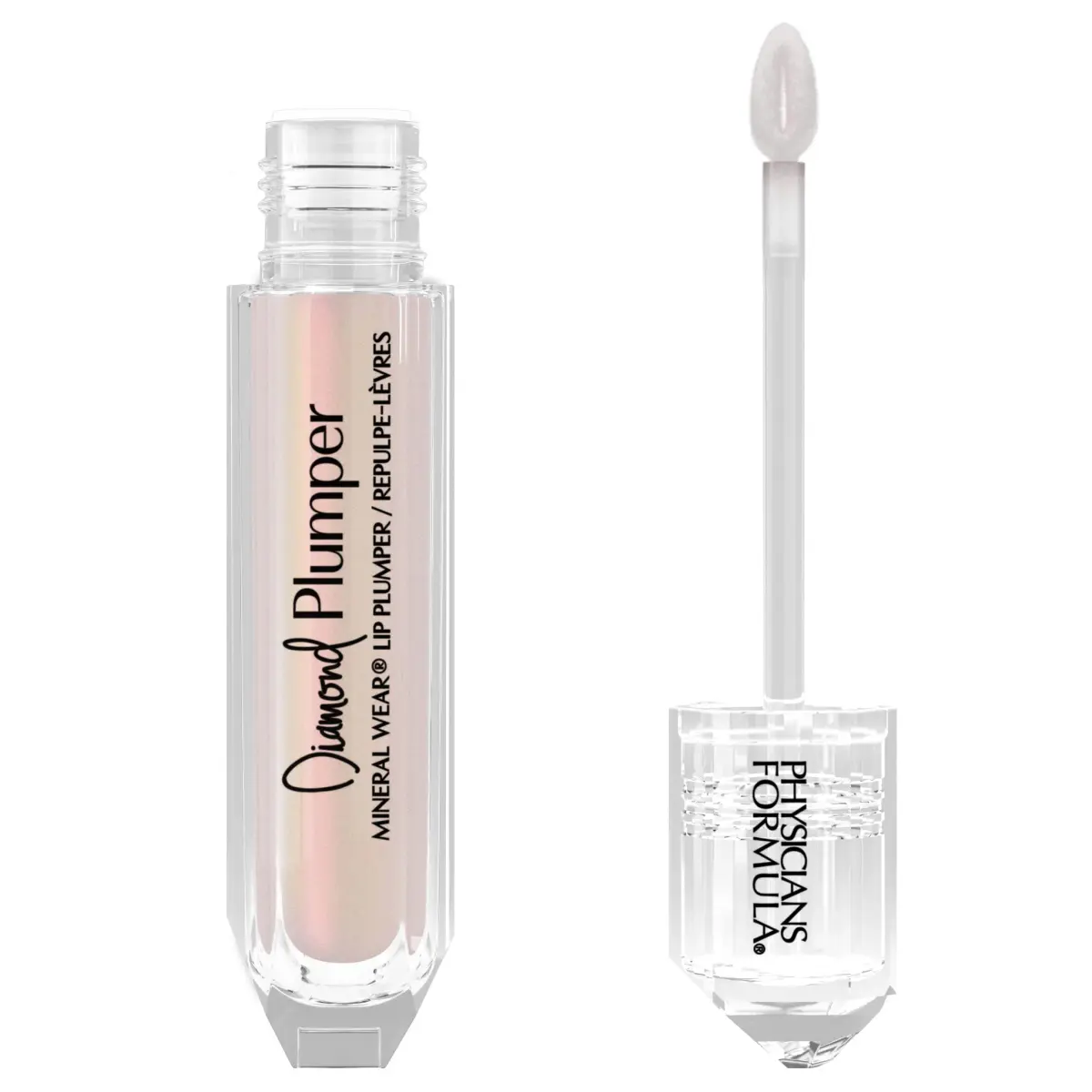 Physicians Formula Mineral Wear Diamond Lip Plumper Gloss, Light Pink Princess Cut 5ml (0.17 Fl Oz) | Hydrating & Smoothing - main product image