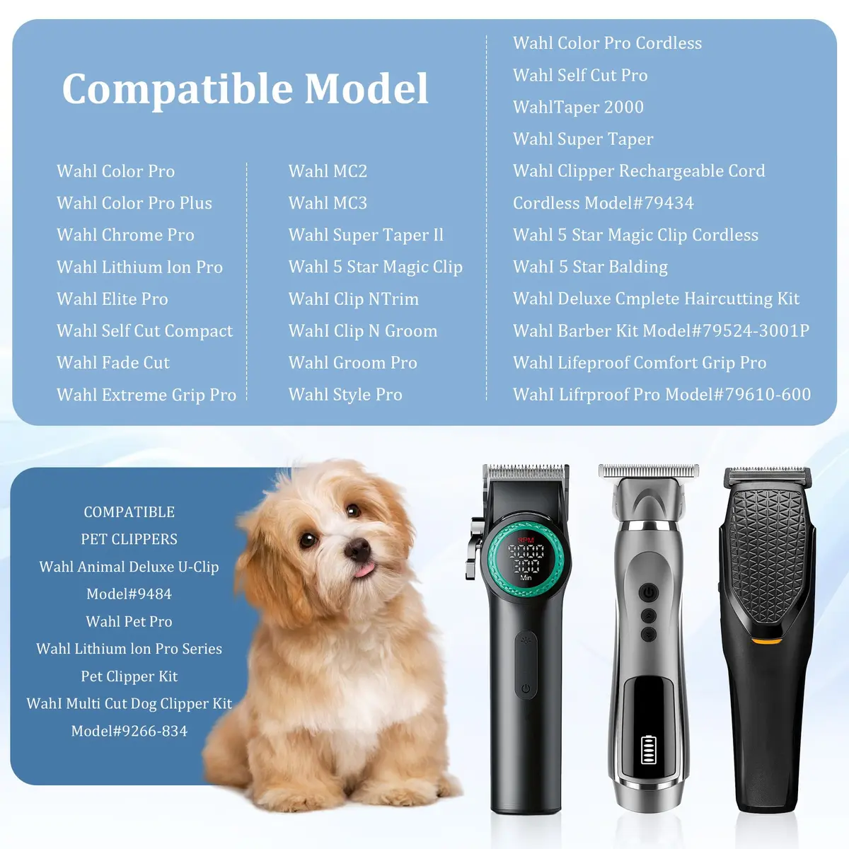 CR8GR8 Professional Hair Clipper Guards 1.25" 1.5" 2" | Fits Most Wahl Clippers (Black, 3-Count) - view 7