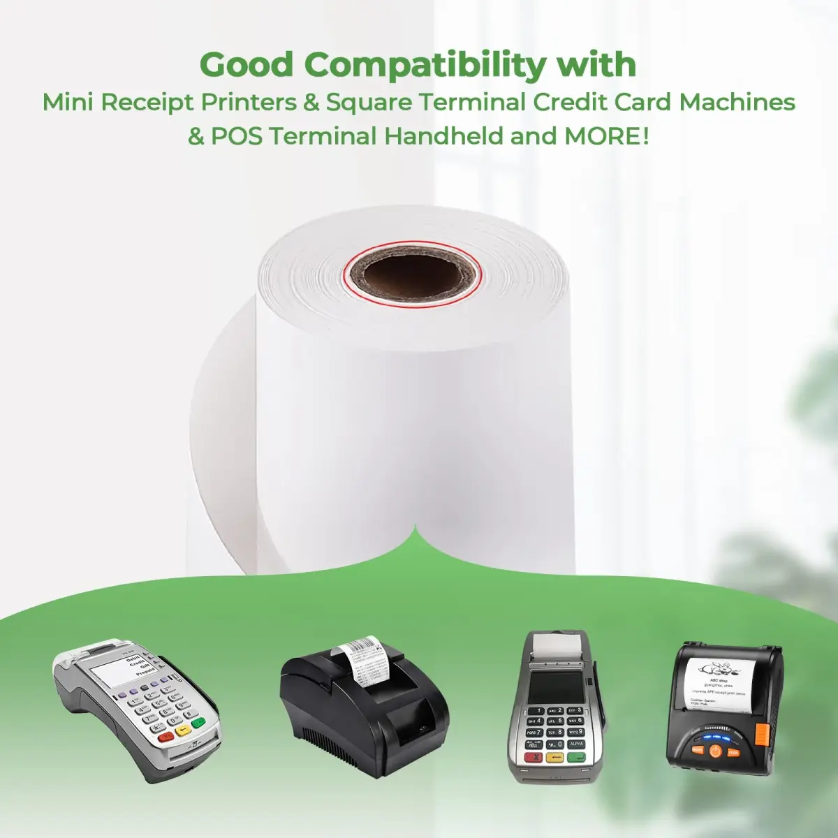 MUNBYN 50 Rolls Thermal Paper 56mm x 16m (2.2" x 50ft) | BPA Free Receipt Paper for POS Printers - view 4