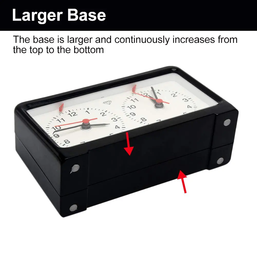 Just E Joy Classic Analog Style Chess Clock with Quartz Movement & Larger Base | Accurate Timing for Competitions - view 8