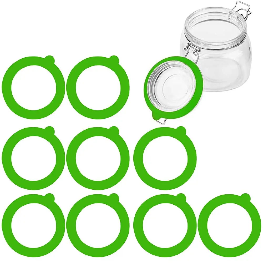Gemhill Silicone Replacement Gasket 97mm | Leak-Proof Mason Jar Seal (97 mm, 10pcs) - main product image