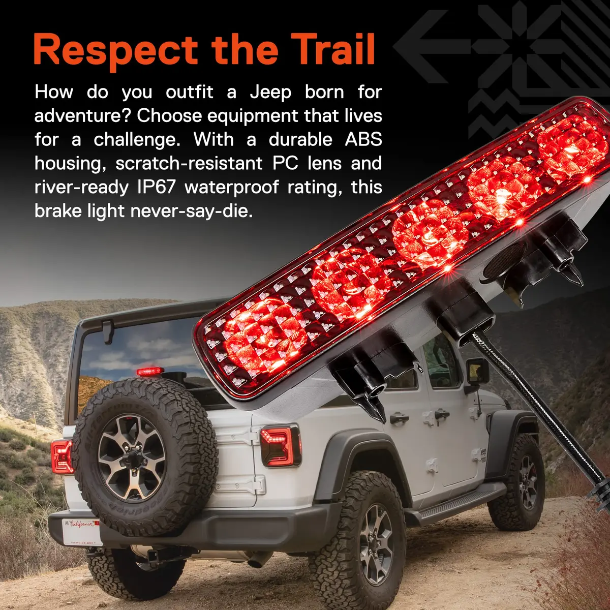 ONLINE LED STORE Vehicle Light Assembly for Jeep Wrangler JL 2018-2026 | IP67 Waterproof, OEM Fit, Red LED - view 4
