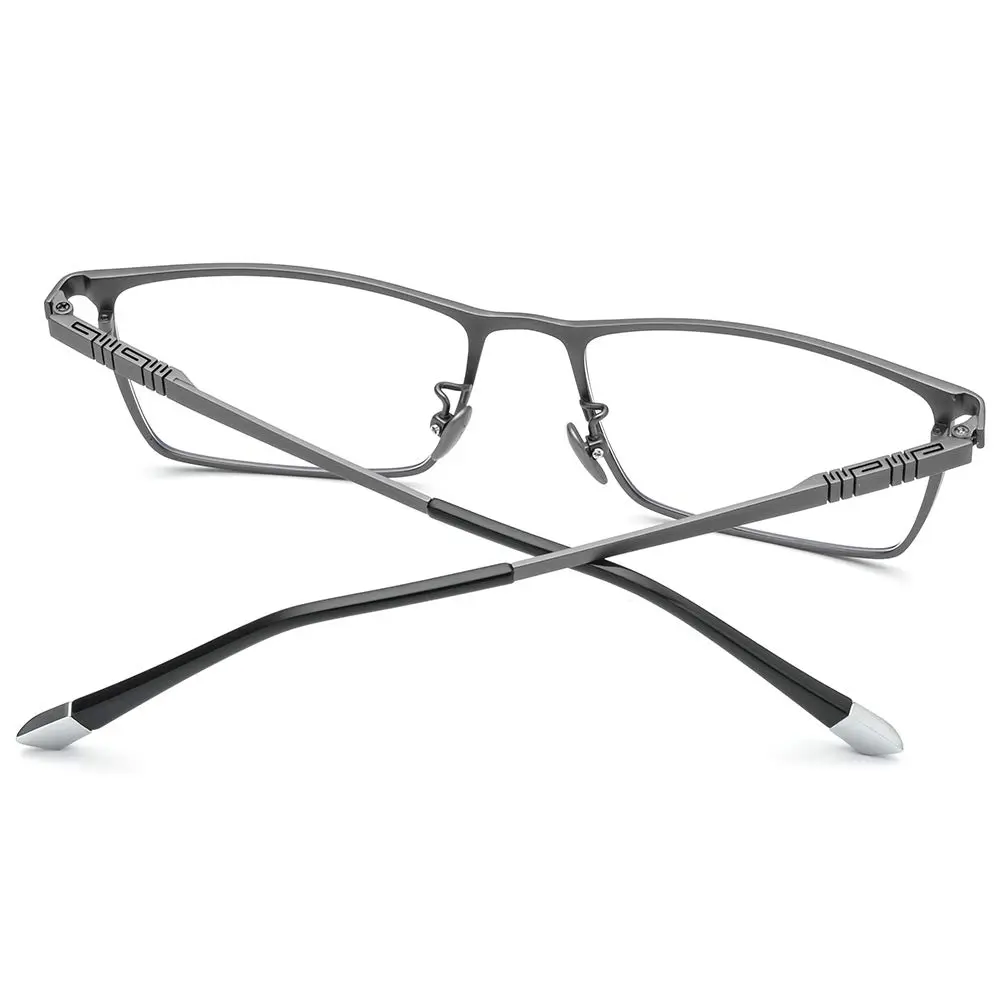 FONEX Titanium Square Eyeglass Frames for Men, 67mm Lens Width (2.64 in) | Ultralight Pure Titanium (IP Plating) - view 6