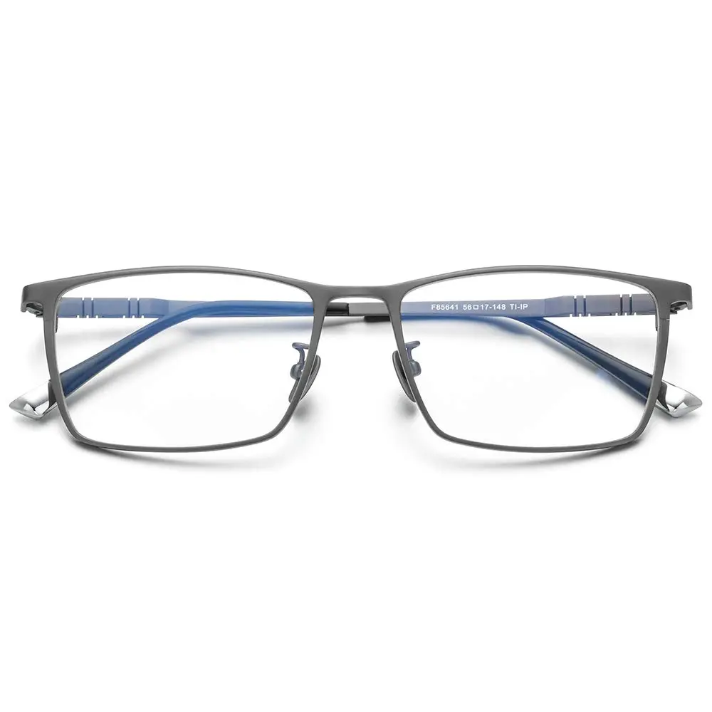 FONEX Titanium Square Eyeglass Frames for Men, 67mm Lens Width (2.64 in) | Ultralight Pure Titanium (IP Plating) - view 4