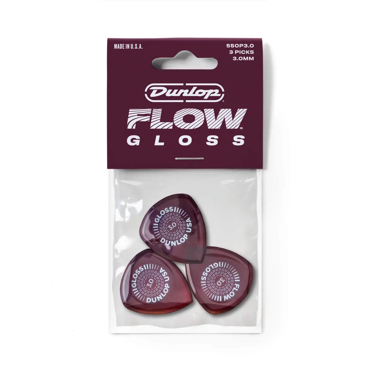 Jim Dunlop Flow® Gloss Pick 3.0MM | Precision Guitar Pick for Speed & Control - view 4
