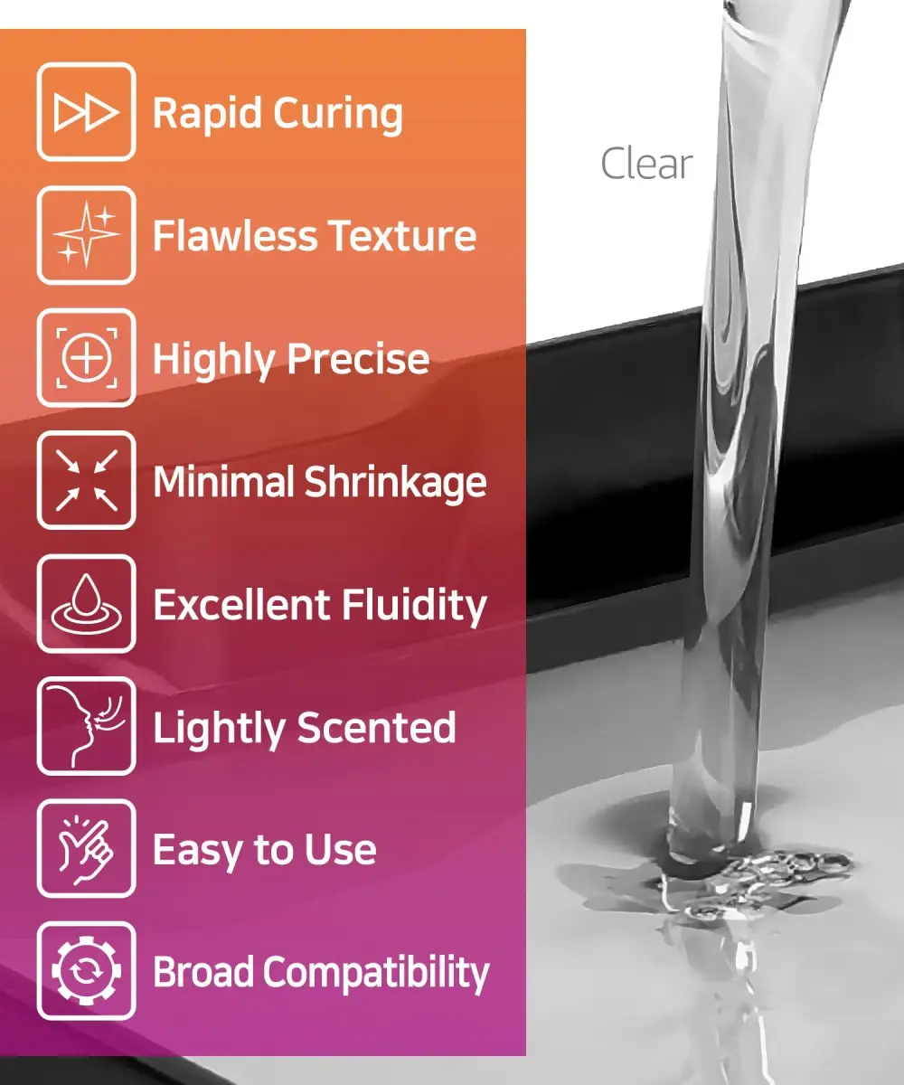 3DMaterials Superflex 3D Printer Resin 500g (Clear) | Flexible Rubber 80A Shore, Fast Printing - view 8
